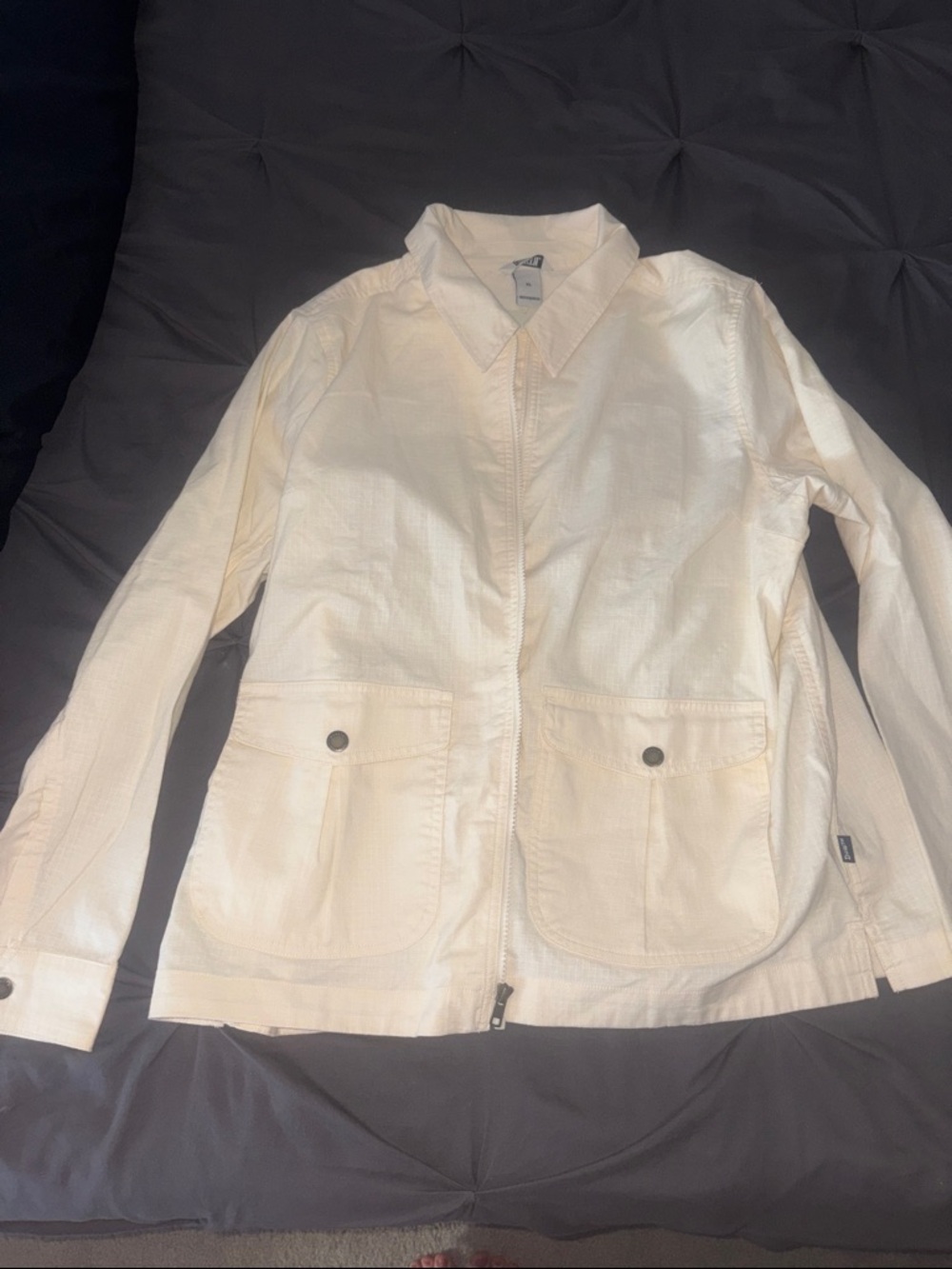NWT Duluth Women’s Hempstop Cream Utility Jacket - Lightweight Button-Front